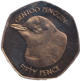 2018 GENTOO PENGUIN 50P FALKLAND ISLANDS