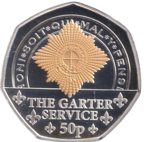 2024 SILVER PROOF THE GARTER SERVICE 50P