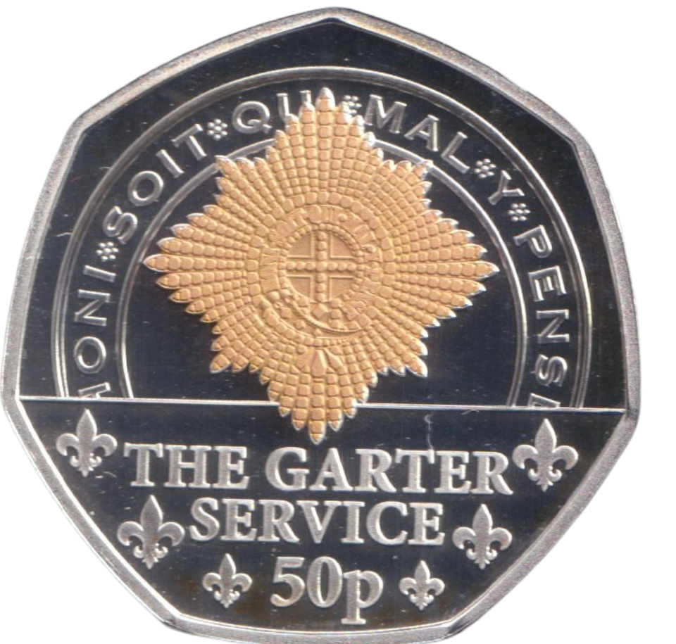 2024 SILVER PROOF THE GARTER SERVICE 50P