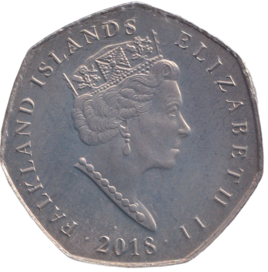 2018 MACARONI PENGUIN 50P FALKLAND ISLANDS