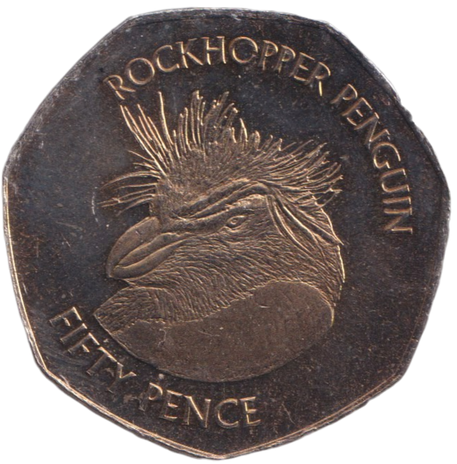 2018 ROCKHOPPER PENGUIN 50P FALKLAND ISLANDS