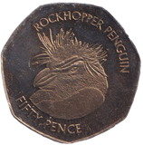 2018 ROCKHOPPER PENGUIN 50P FALKLAND ISLANDS