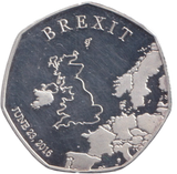 2016 BREXIT 50P SHAPED COIN