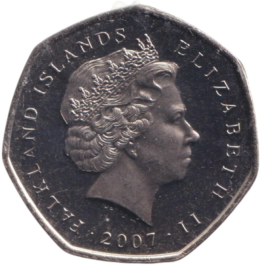 2007 25TH ANNIVERSARY LIBERATION 50P FALKLAND ISLANDS