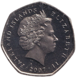 2007 25TH ANNIVERSARY LIBERATION 50P FALKLAND ISLANDS