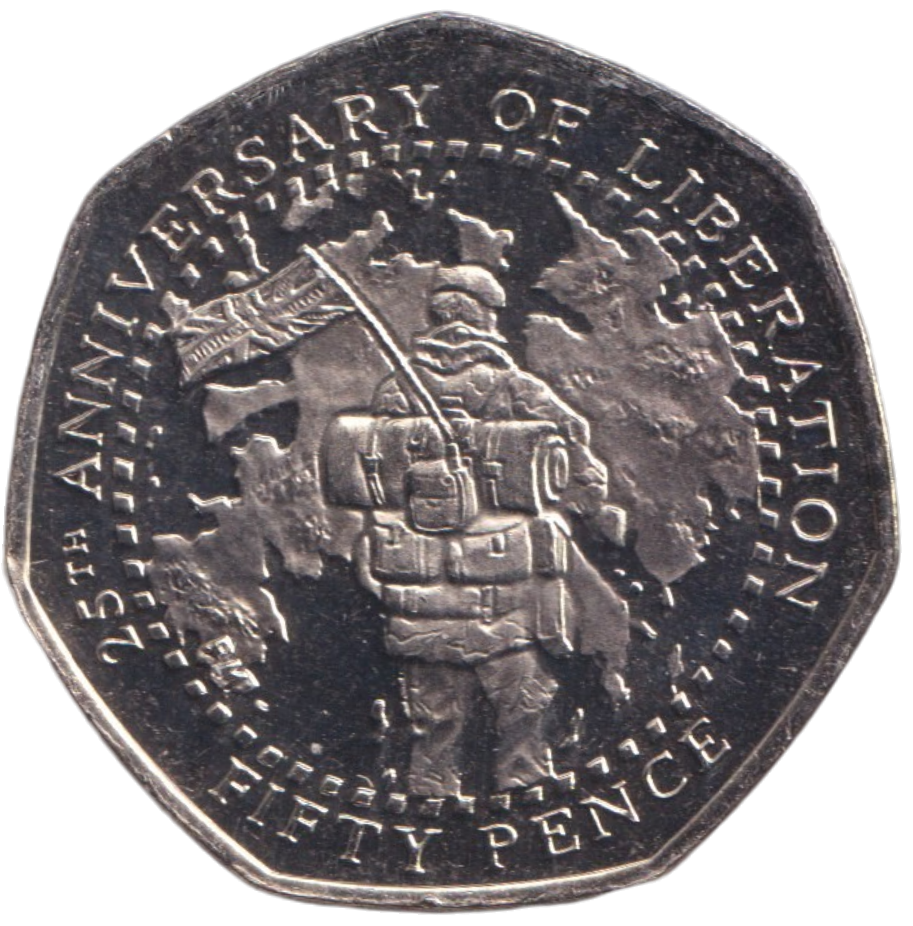 2007 25TH ANNIVERSARY LIBERATION 50P FALKLAND ISLANDS
