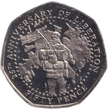 2007 25TH ANNIVERSARY LIBERATION 50P FALKLAND ISLANDS
