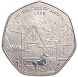 2016 THE GREAT FIRE OF LONDON 50P SHAPED COIN
