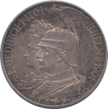 1901 SILVER GERMANY PRUSSIA 2 MARK