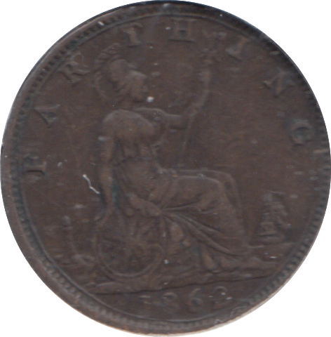 1862 FARTHING ( VF )