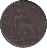 1862 FARTHING ( VF )