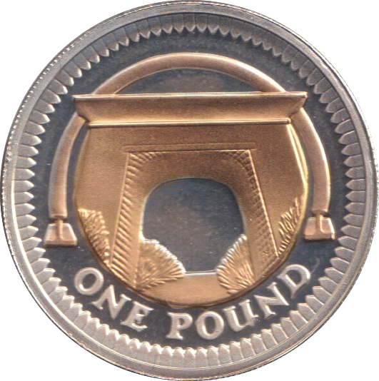 2008 SILVER PROOF GOLD PLATED £1