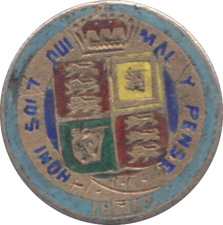 1887 ENAMELLED SIXPENCE ( FINE )