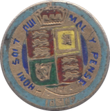 1887 ENAMELLED SIXPENCE ( FINE )