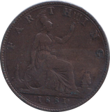 1881 FARTHING ( FINE )