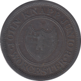 1813 WORCESTER PENNY TOKEN