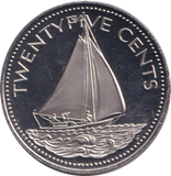 1974 25 CENTS BAHAMAS