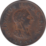 1806 FARTHING ( VF )