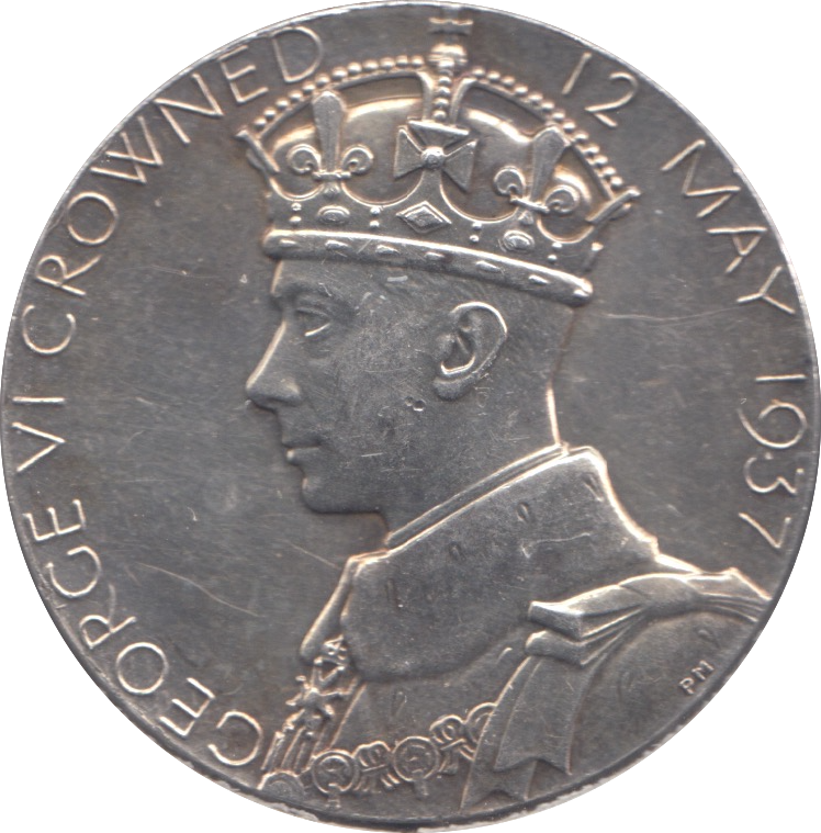 1937 SILVER COMMEMORATIVE COIN GEORGE VI CROWNED