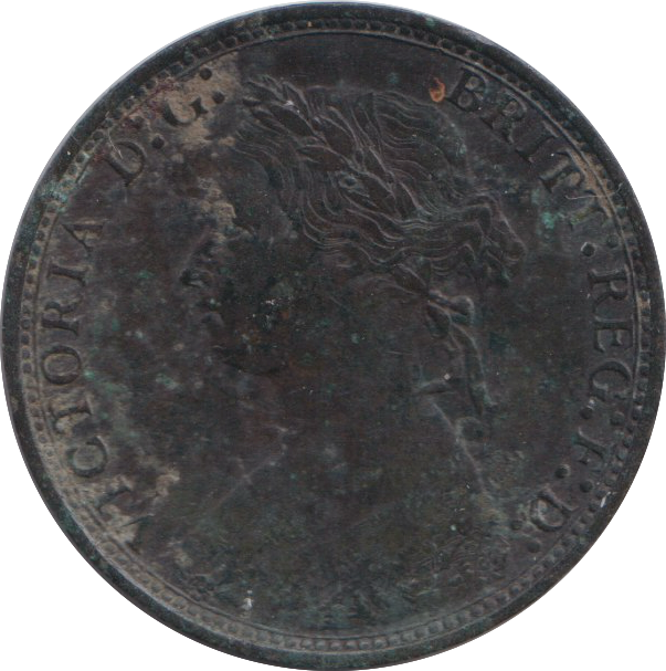 1877 HALF PENNY ( VF )