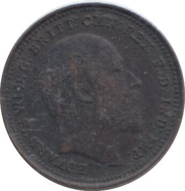 1902 ONE THIRD FARTHING ( EF )
