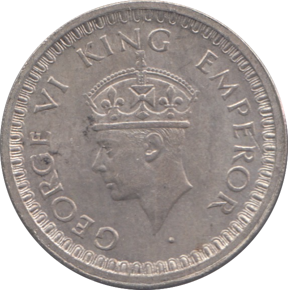 1945 SILVER INDIA HALF RUPEE