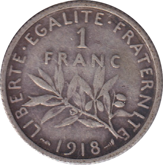 1918 SILVER FRANC FRANCE