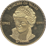 1997 THE PEOPLE'S PRINCESS THE LAST ROSE OF ENGLAND COMMEMORATIVE COIN