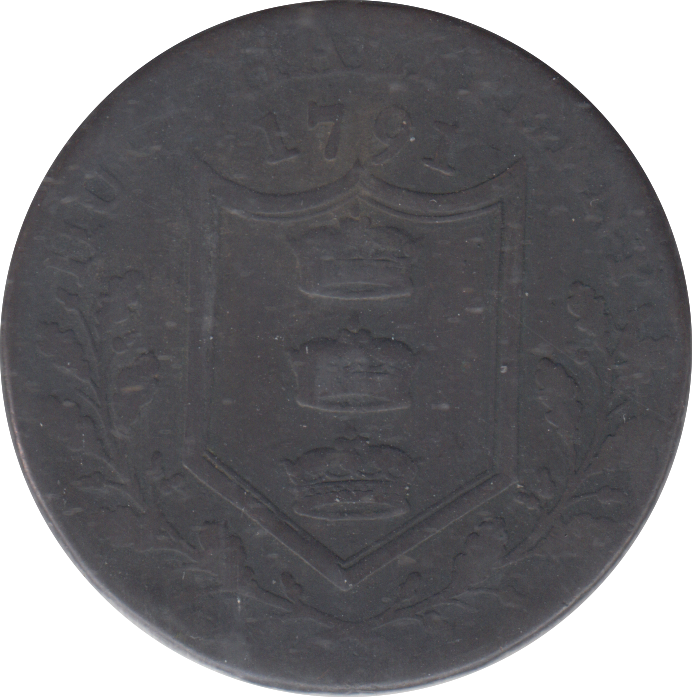 1791 HULL ARMS HALFPENNY TOKEN