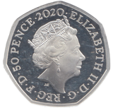 2020 SILVER PROOF COLOURED 50 P WINNIE THE POOH