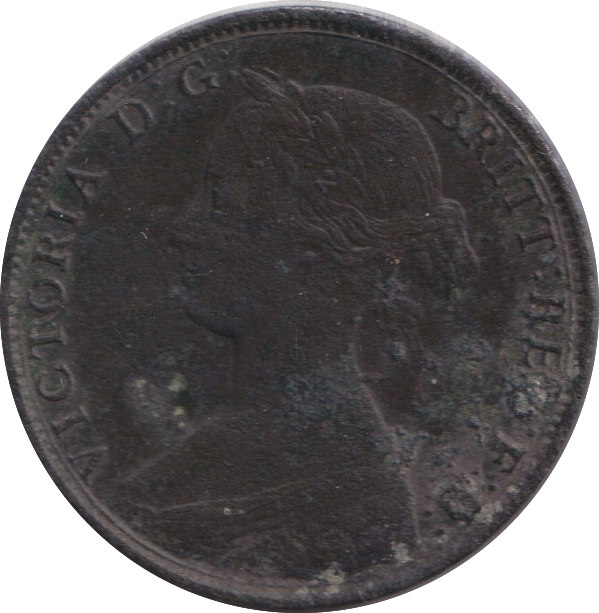 1864 HALFPENNY ( FINE )