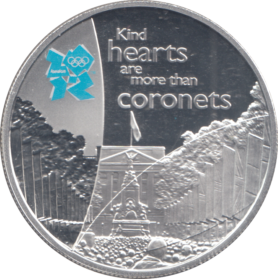 2010 SILVER PROOF FIVE POUNDS LONDON OLYMPICS