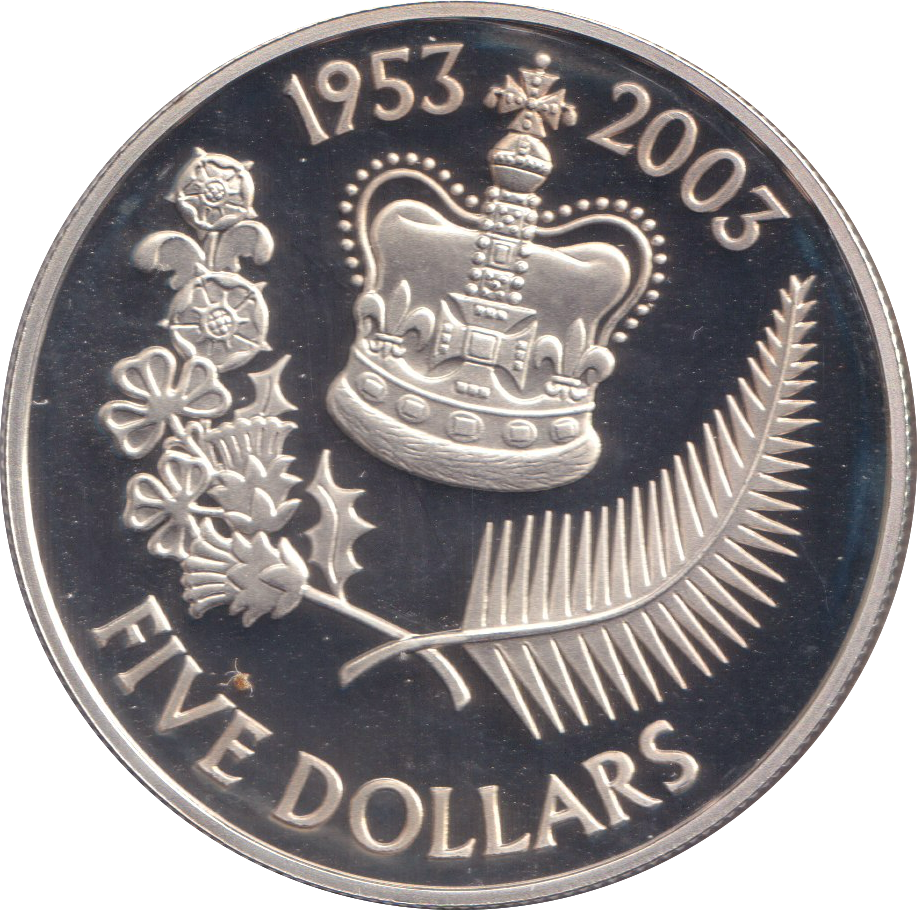 2003 SILVER PROOF FIVE DOLLAR NEW ZEALAND