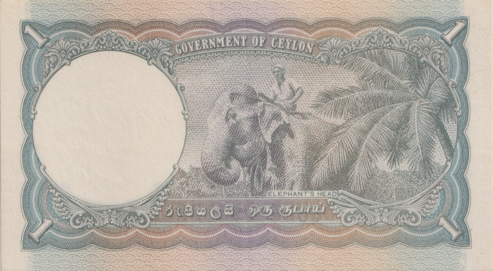 1943 ONE RUPEE CEYLON BANKNOTE REF-1787