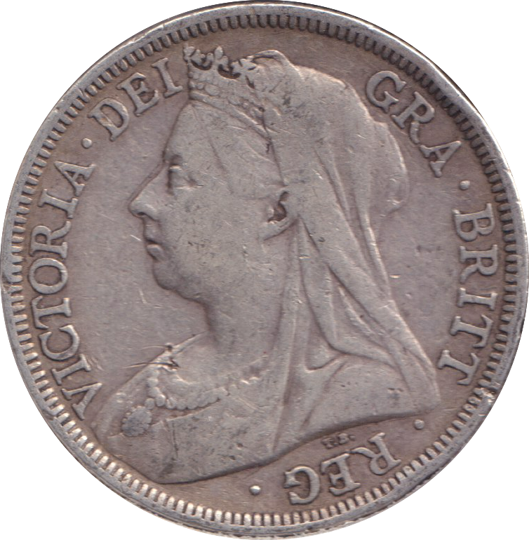 1900 HALFCROWN ( FINE )