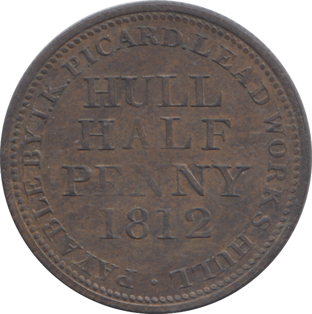 1812 HULL HALFPENNY TOKEN