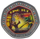 2003 50P SHAPED MEDALLION TUTMANIA SWEEPS THE WORLD DISCOVERIES OF EGYPT