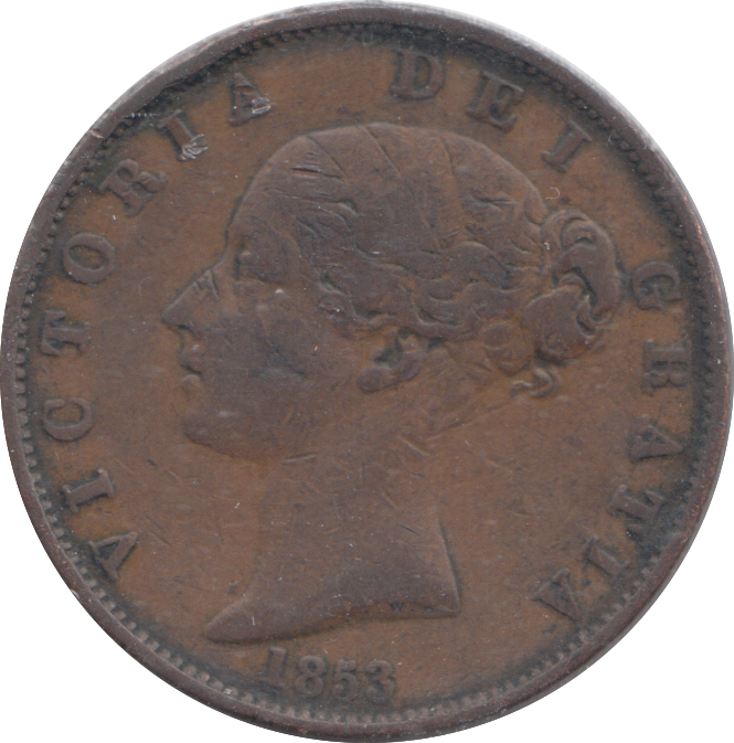 1853 HALFPENNY ( GF )
