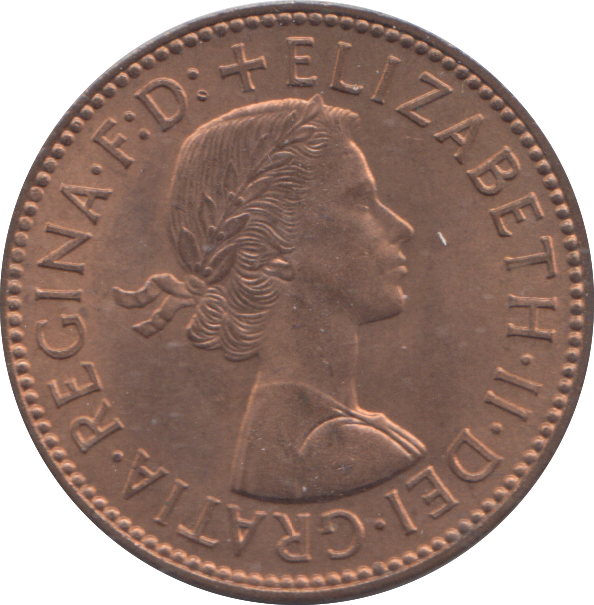1957 HALF PENNY ( UNC )