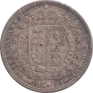 1887 HALFCROWN ( EF ) 3