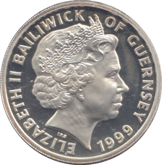 1999 SILVER PROOF ONE POUND THE QUEEN MOTHER