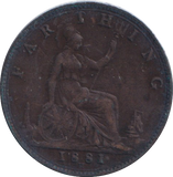 1881 FARTHING ( VF )