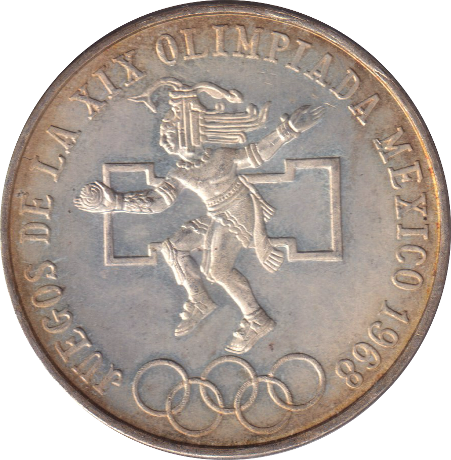 1968 SILVER 25 PESOS MEXICO