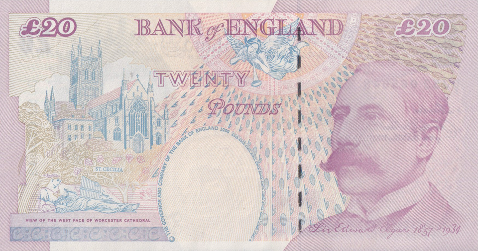 TWENTY POUNDS BANKNOTE BAILEY REF £20-35 ( AUNC )