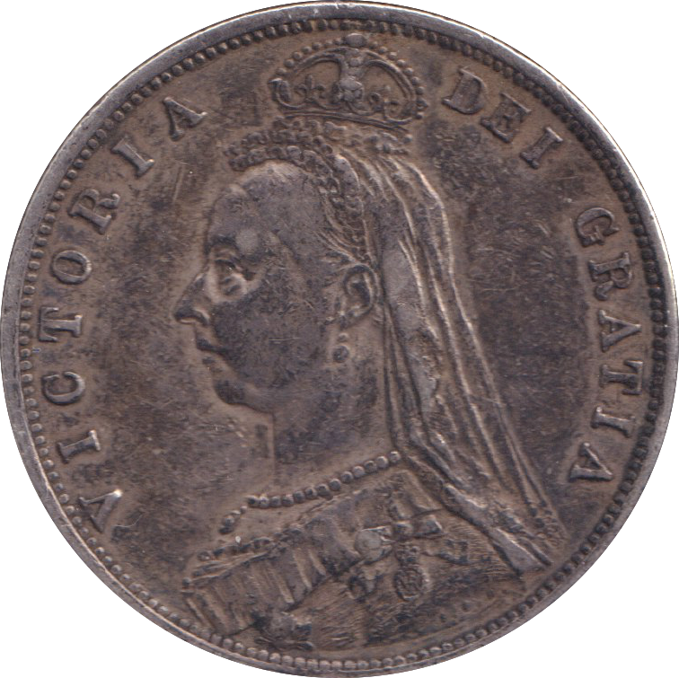 1887 HALF CROWN ( VF )