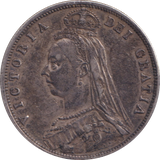 1887 HALF CROWN ( VF )