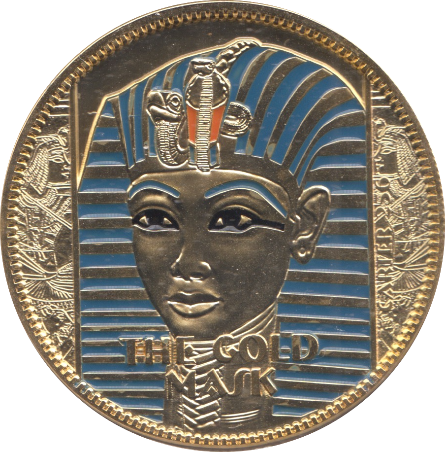 2007 SILVER PROOF GOLD PLATED THE TREASURES OF TUTANKHAMUN MEDALLION
