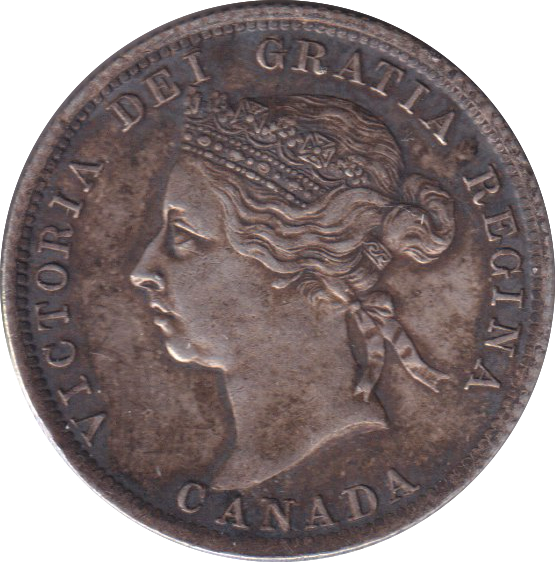 1900 SILVER 25 CENT CANADA