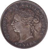 1900 SILVER 25 CENT CANADA
