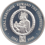 1996 SILVER PROOF TWO POUND ROYAL HERITAGE EDWARD THE CONFESSOR
